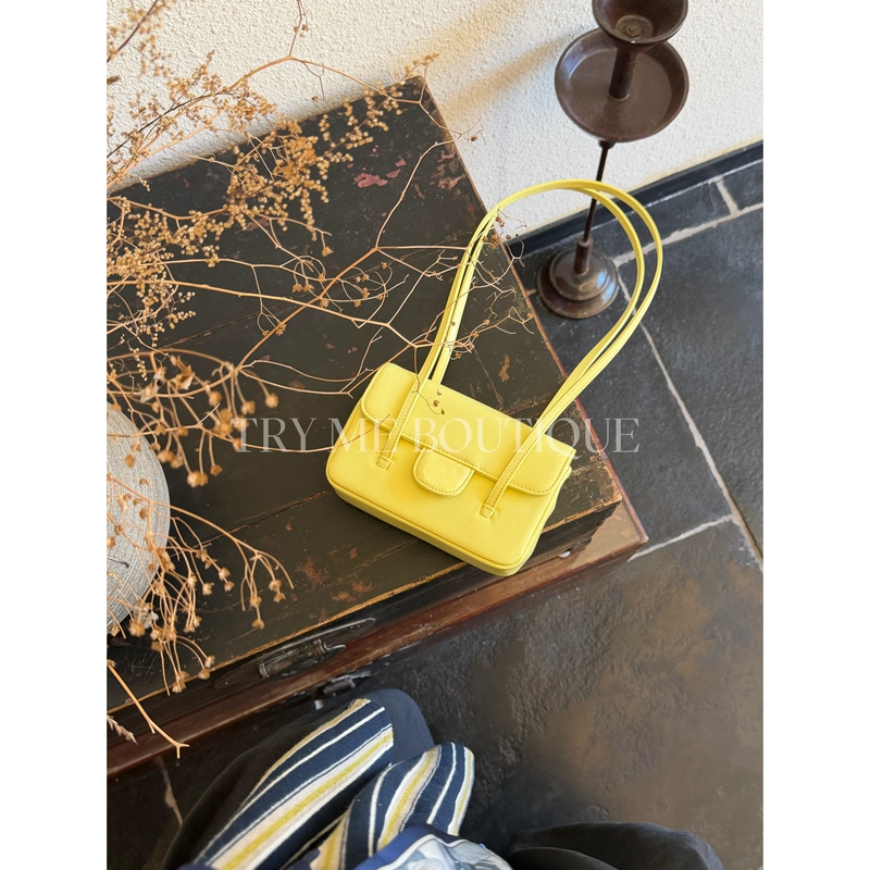 Try Me! Spring/Summer New 26P Preppy Coco Cowhide Long Strap Shoulder Bag Underarm Bag for Women