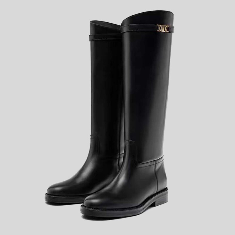 Chunyuan Md Women's Shoes, Imported Spanish Leather, Fashionable and Elegant, Niche, Comfortable, Versatile Long Boots, New Autumn and Winter Models
