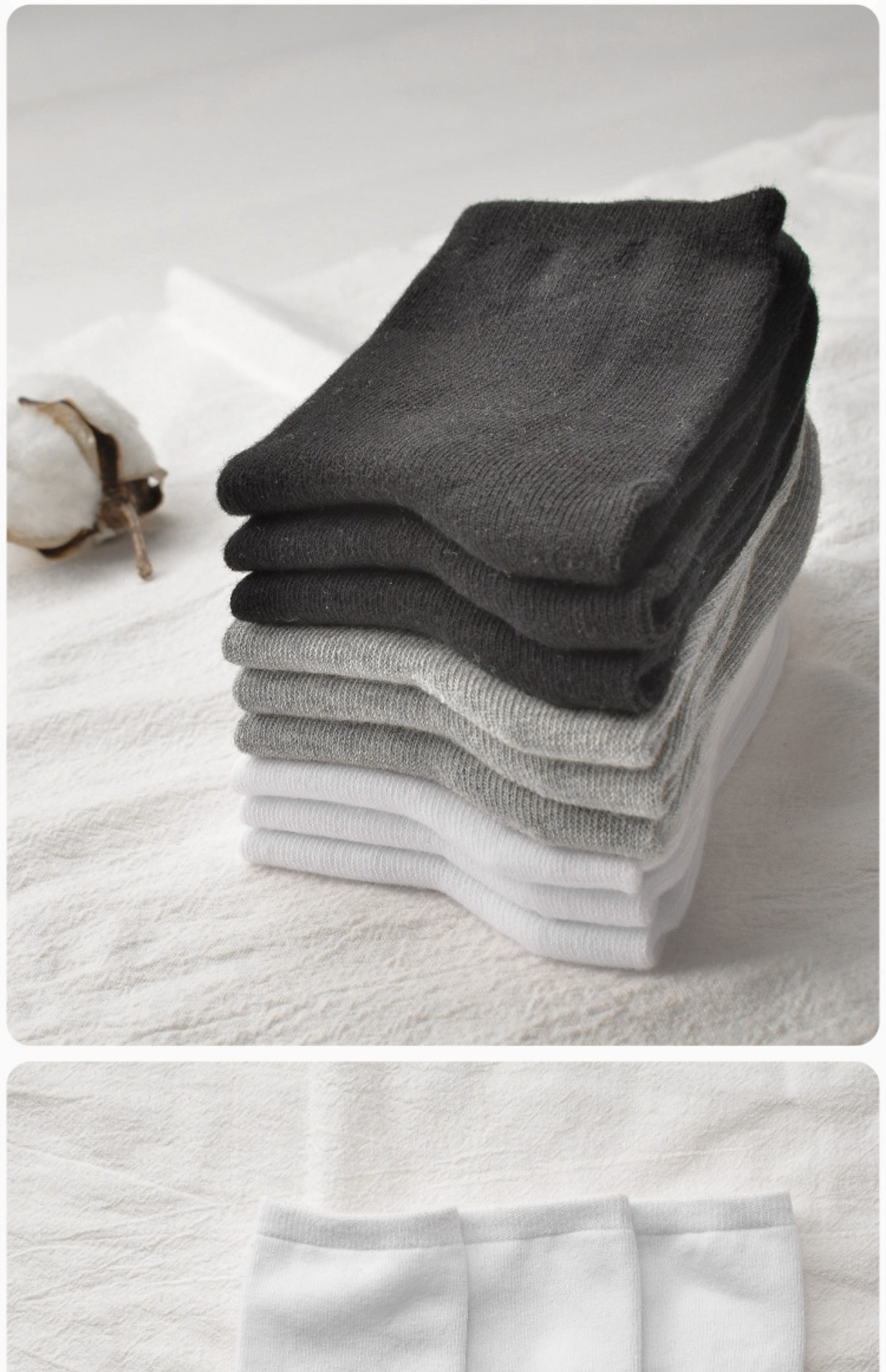 Trẻ em vớ cotton mùa thu và mùa đông cotton trắng mùa xuân và mùa thu 3-12 tuổi học sinh nam và nữ vớ thể thao dày quần tất 3d cho bé gái