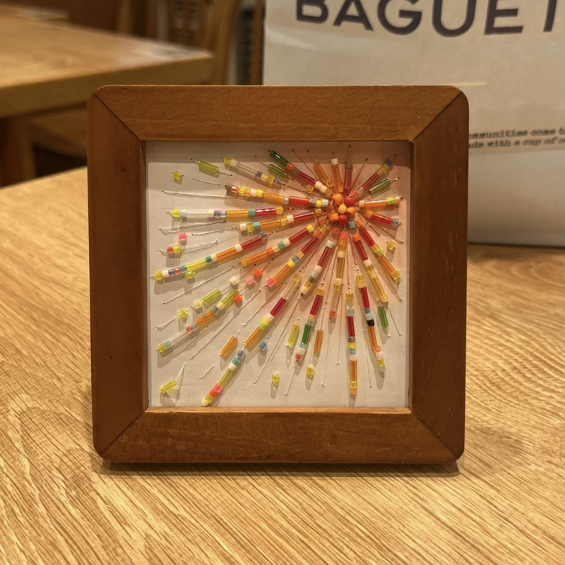 Xiaohongshu's Same Beaded Fireworks Photo Frame Ornaments Handmade DIY Material Package Creative Desktop Ornaments Girlfriend Gift