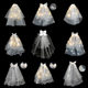 Veil certificate registration photo props bride master wedding dress proposal simple bow headdress children's light gauze hair accessories