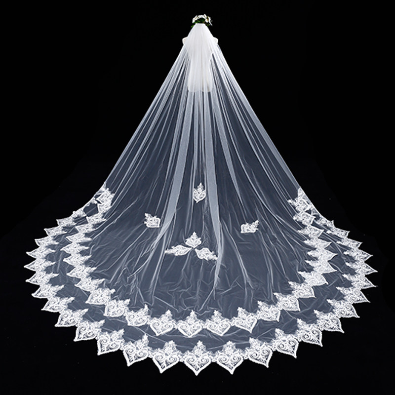 Head yarn new month under-love long version trailing 3 m widened yarn Fancy Lace Elegant Bridal Wedding head yarn