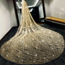 New shake-up of the same style Bridal Head Yarn Super Fairy Twinkles woman photo Head Veil Long Trailing Korean Wedding Head Yarn