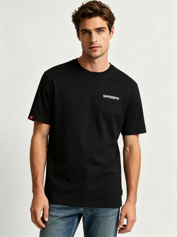 Superdry Extreme Dry-Fit Short-Sleeve Men's T-Shirt, Pure Cotton, Summer, Crew Neck, Breathable, Wrinkle-Resistant, Mercerized, High Elasticity, Wrinkle-Free, Structured T-Shirt