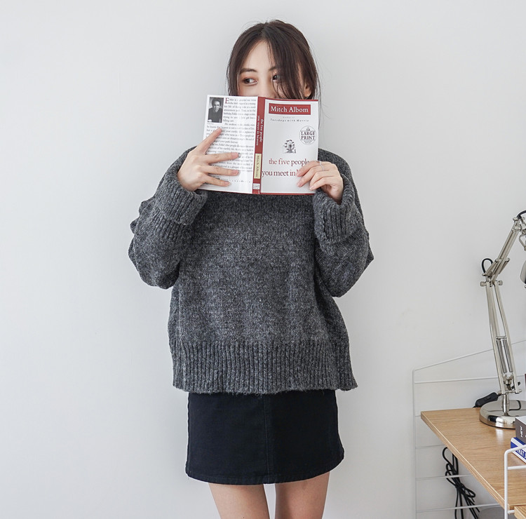 2018 Hàn Quốc phiên bản của mới dày cao cổ áo ấm dài tay áo len lỏng giảm béo đầu chic áo len nữ sinh viên áo len nữ hàng hiệu