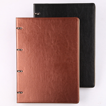 a4 removable loose-leaf business notebook stationery college students leather notepad blank painting diary lettering