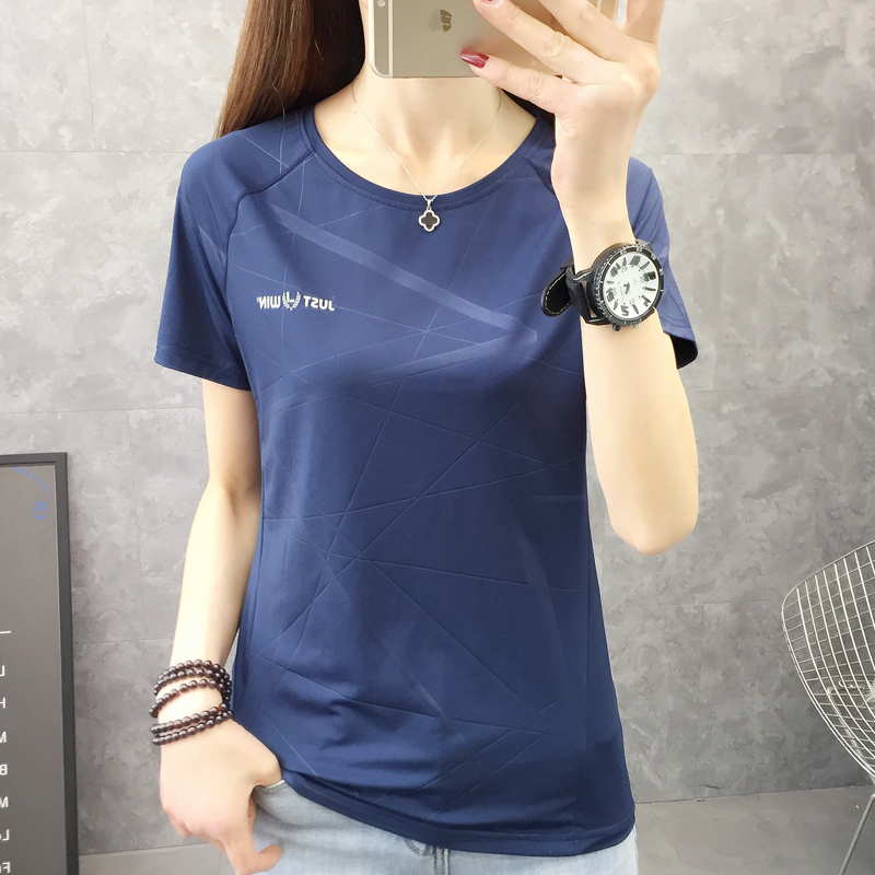 Quick-drying T-shirt women's outdoor running elastic light breathable thin sweat-absorbing quick-drying short-sleeved sports half-sleeve top summer