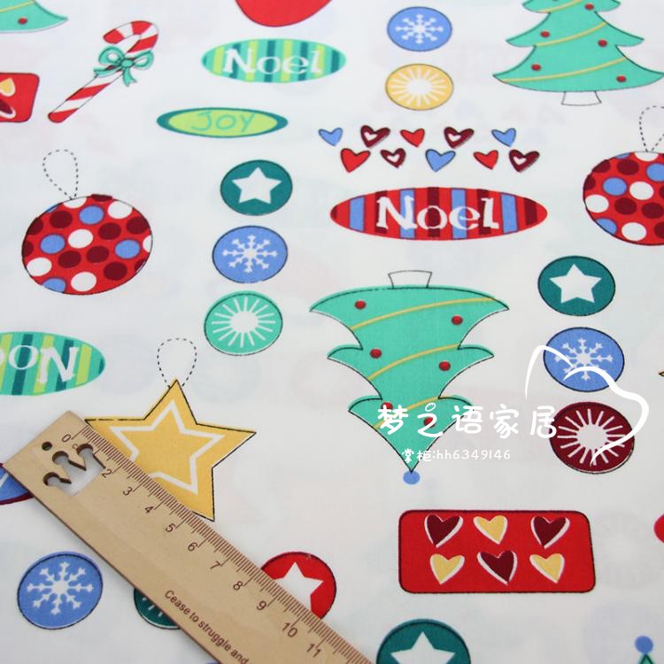 Phim hoạt hình Giáng sinh Vải Santa Tuần lộc Cây Giáng sinh In Bộ đồ giường cho bé Vải cotton - Vải vải tự làm vải cotton poly