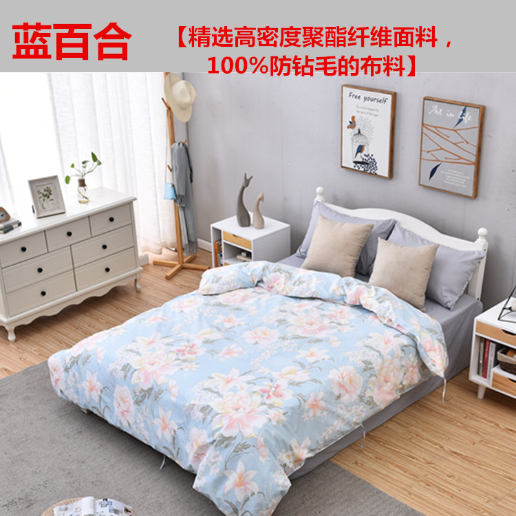 Chăn bông chống khoan, chống len, chạy xuống, duvet, lông nhung, rụng tóc, lót mật độ cao, che chăn phao