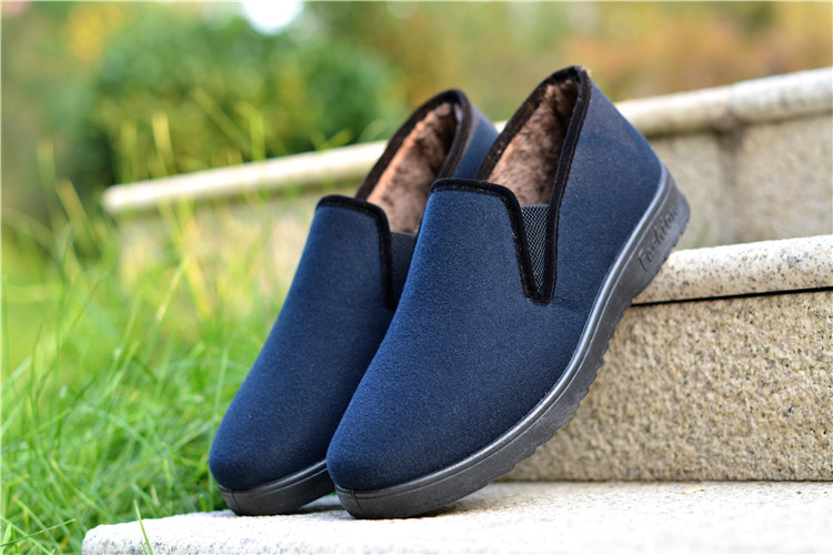 Thêm xương chân béo sưng chân trung niên cha giúp đỡ thấp cộng với giày cotton nhung nam cỡ lớn 45 47 48 49 giày sneaker nam đẹp