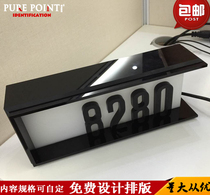 Three-dimensional with light LED luminous KTV door number hotel box room door number customized