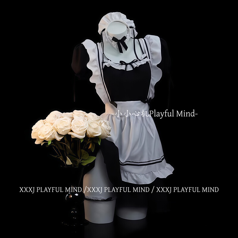 Sexy Maid Costume Plus Size Lolita Uniform Sexy Women's Suspender Nightgown Battle Robe