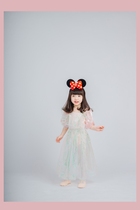 HININI original design 2021 SUMMER GIRLS BIG children small children solid color yarn skirt MAGIC color dress evening dress