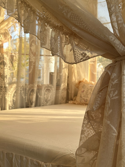 法式治愈系艺术生活家用摄影基地用装饰性床幔蚊帐小红书网红推荐