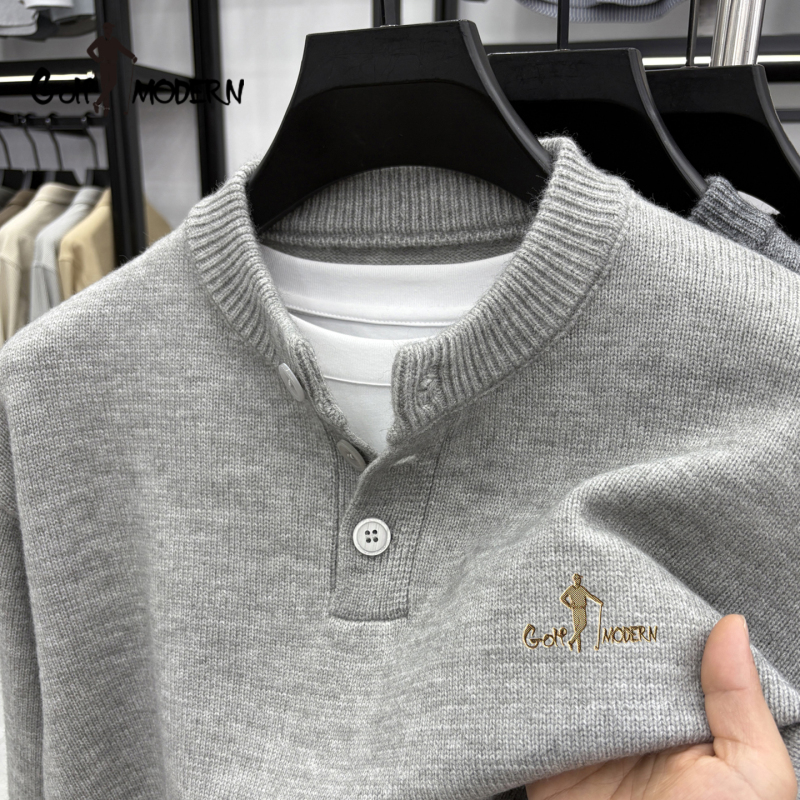 Golf Modern Golf Crew Neck Sweater Men's 2026 Autumn and Winter New Style Middle-Aged Knitted Base Layer Business Shirt