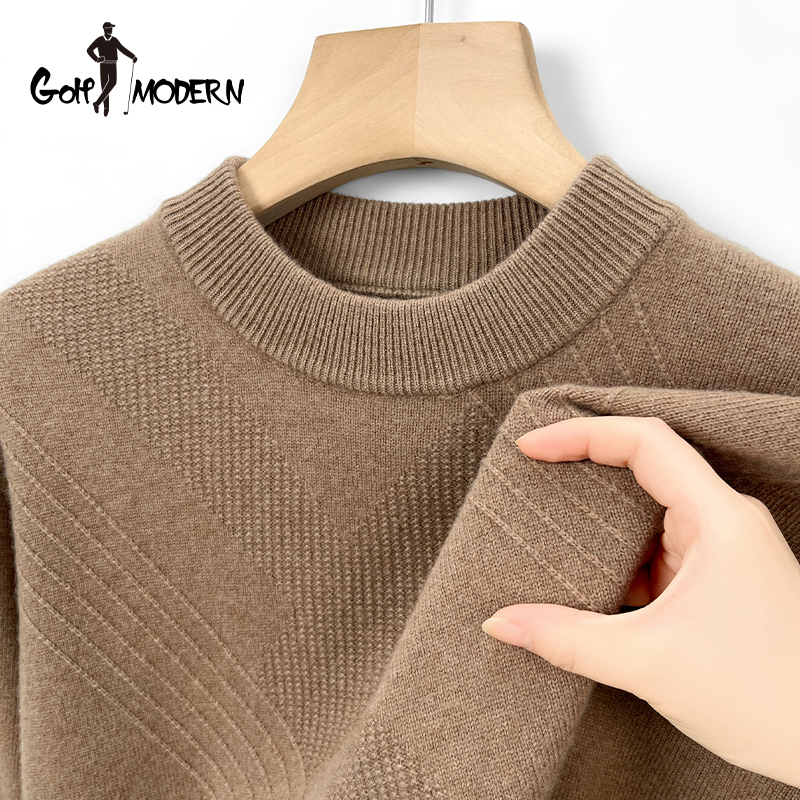 Golf Modern Golf Wool Sweater Men's 2026 Autumn and Winter New Middle-Aged Knitwear T-Shirt Men's