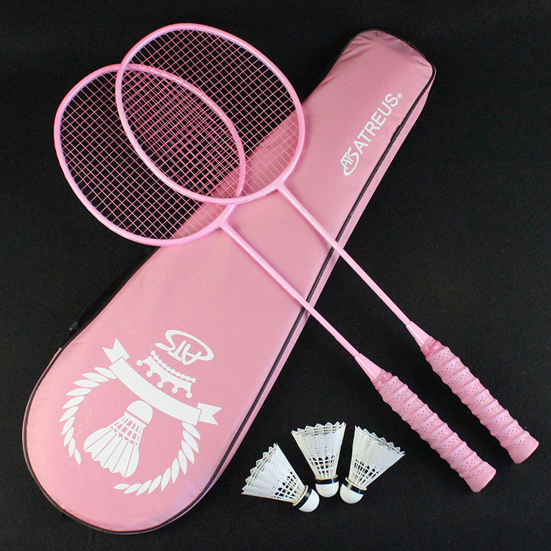ats ultra light carbon resistant badminton racket double beat carbon fiber offensive type 2 single beat durable full suit shake