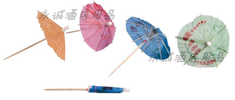 Creative Flower Paper Umbrella Fruit Sign Small Umbrella Sign Cake Cocktail Decoration Wine Sign Flower Sign Small Paper Umbrella Sign