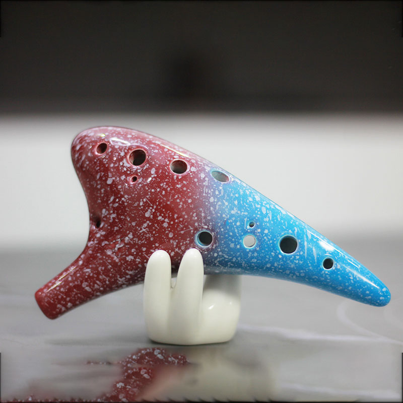 Pottery Flute 12 holes beginology Acoustic Ac Tuning Starter Adult Students Children Starry Sky Ceramic Musical Instruments with teaching materials