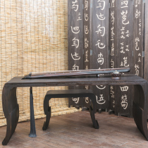 (Seven rhymes) Guqin table Burning Tung wood Guqin table Tenon and mortise integrated teaching table Teacher teaching table