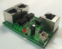 Industrial grade wide temperature low power consumption network wiring Mini mini Ethernet 3 lip vertical 180-degree switch module