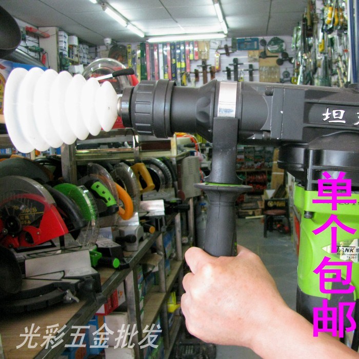 Khoan tay khoan tác động điện gia dụng dụng cụ điện đa chức năng súng lục khoan điện búa tác động khoan bụi bao gồm bộ bát màu xám - Dụng cụ điện khoan tay mini