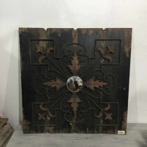 Foreign Trade Outlet Lone-Sample American Countryside Fata-style Retro Wood Iron Combined Hollowed-out Large Number Pane Decorated Wall Decoration