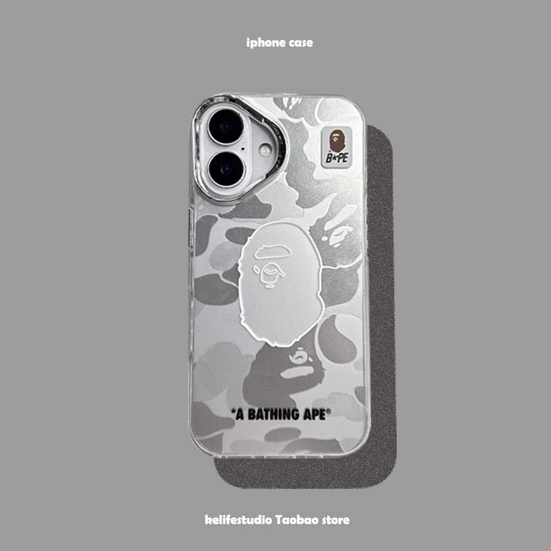 Bape Ape Head Street Style 16Pro Max Trendy Men's Protective Case 17 Trendy Brand 15 Compatible iPhone 14 Pro Max Apple 13 Phone Case 12