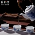 Jingdezhen vẽ tay phong cảnh xanh và trắng Bộ trà Kungfu, ấm trà gia dụng, tách, bộ trà Trung Quốc - Trà sứ