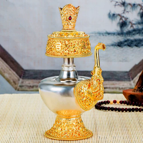 Непал Pure Copper Pancho Pot Port Pugs Pacific Portum Чистилище Портрет Золото Золото Золотки, вызовывая полянистую бутылку Pul