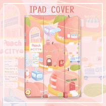 Single and row original Peach City New ipad air3 protective cover pro11 inch built-in Pen slot flat leather