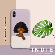 Single and line cooperation illustration Black fashion Apple xs iphone78p Huawei p9 phone case