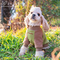 GINGERAIN Cocker spaniel clothes Teddy net red dog clothes spring and autumn clothes with warm long-sleeved sweater