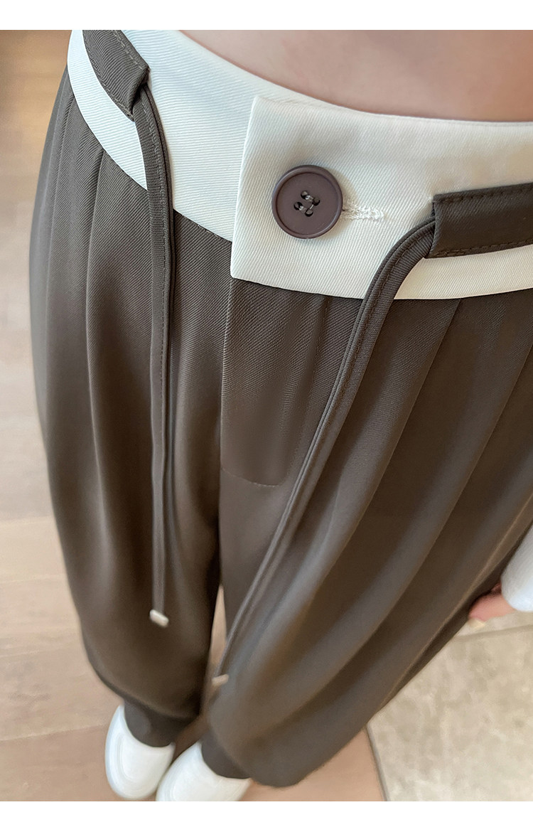 Комплект, штаны, высокая талия, оверсайз           