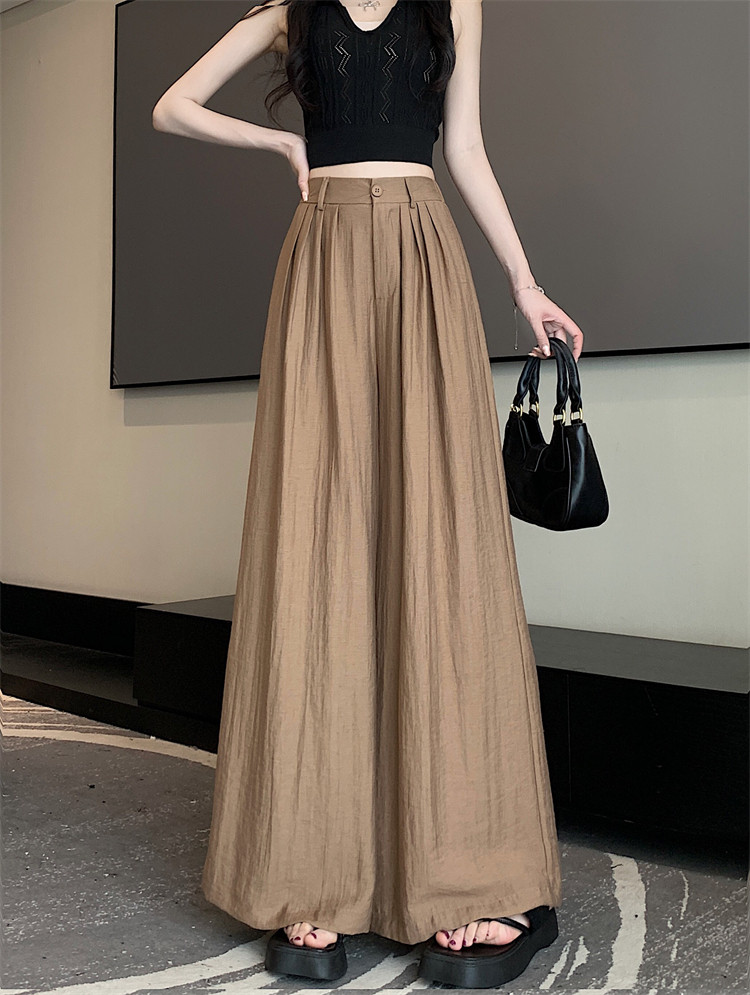 Летняя тонкая шелковая юбка, штаны, свободный крой, высокая талия 