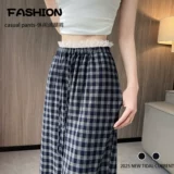 Ретро кружевные приталенные штаны, высокая талия, свободный прямой крой