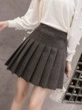 Демисезонная юбка в складку, черная мини-юбка, эластичная талия, А-силуэт, по фигуре, большой размер