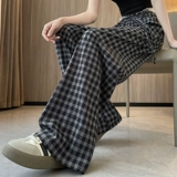 Ретро кружевные приталенные штаны, высокая талия, свободный прямой крой