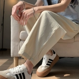 Японские летние тонкие штаны для отдыха, свободный прямой крой