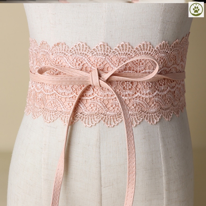 Waist belt and waist cloth lady decorated Xia 2021 new tie red and white shirt dress waist seal