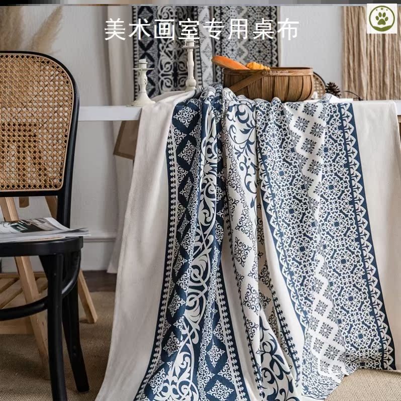 Fine Arts Training Course Painting Room Table Cloth Art Home Abrasion Resistant Art Field Garden Abstract Painting and Wind Bughaib nostalgia