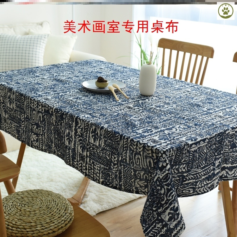 Fine Art Training Course Painting Room Table Cloth Abstract Desk China Wind and Wind Ins nostalgic dining room table cloth book room Gaib