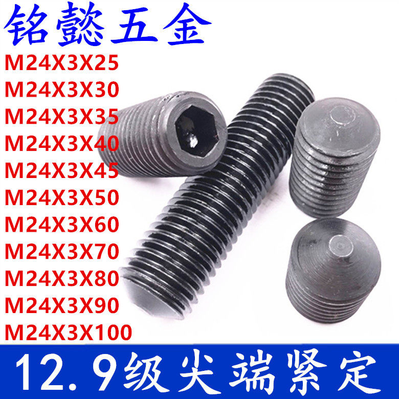 12 9 class tip compact pointed tip inner hexagonal tight top screw M24X3X25-M24X3X100