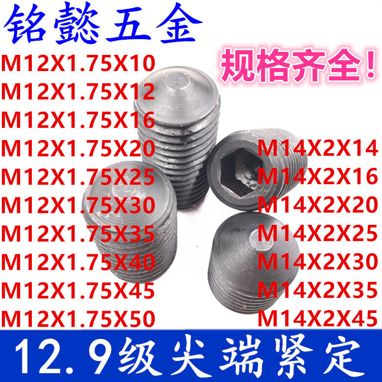 Pointed Tight 12 9 Class tip inner hexagonal tight top without head inner hexagonal tight staring M12 M14