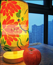 Cloth Edge Notes Old Cloth Table Lamp Pure Hand Embroidered Table Lamp Folk Sleeping Desk Lamp Mid-Autumn Festival Gift Chinese Desk Lamp