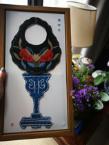 (Bedge notes) Original Decorative Painting Old Embroidered Sheet Decoration Painting Chinese Painting Personality Decoration Painting Folk Arrangement Paintings