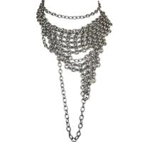 IIMIII Corroded Metal Series Dark Chain Irregular Splicing Necklace Gift