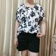 ເສື້ອແຂນສັ້ນລາຍດອກ rayon neck top