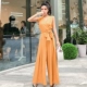 Mùa hè 2019 mới của phụ nữ quần ống rộng jumpsuit cổ chữ V không tay cao eo thẳng quần dài mùa xuân và jumpsuit hè - Cộng với kích thước quần áo