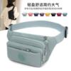 Silver cashier waist bag, multi-layer practical and wear-resistant sports chest bag